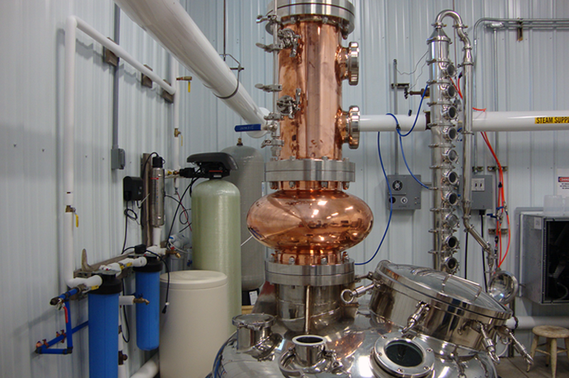 Shown: Lil’ John and Antime are the two stills where all of our high quality spirits are distilled.